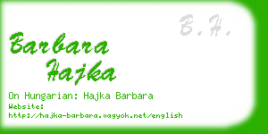 barbara hajka business card